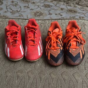 Adidas Kids Red and Black Sneakers